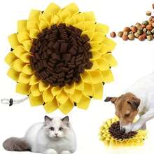 具有防滑装置，缓慢喂食以减轻压力，耐用的毛毡材料，可机洗，易于清洁，无刺激温度狗嗅探垫，狗鼻垫，慢速喂食鼻垫，狗嗅探垫，训练垫，适用于狗和猫 - 互动宠物喂食垫，训练，有趣的配件，无聊时使用，可用于觅食技能训练。 - 黃色 - 查看 4