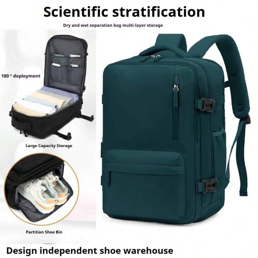 1 件休闲旅行背包适合女性，男士随身背包，防水，户外，运动多功能大容量 16 英寸笔记本电脑背包，日常通勤，旅行必备