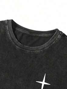 Camiseta Casual de Manga Corta con Estampado Gráfico y Cuello Redondo para Hombres, para Salir, Regalo para Novio