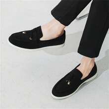 Men's Slip-On Casual Shoes - Lightweight Breathable Fabric Low-Top Sneakers, Round Toe And PU Sole, Versatile Streetwear, Suitable For Outdoor Daily Wear, Simple Shoe Design, Comfortable Lining
