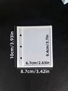 迷你三环马卡龙活页夹封面、双扣DIY收藏书、御宅族活动、透明贴纸书活页夹、贴纸笔记本、粘合剂补充装 - 彩色 - 查看 17