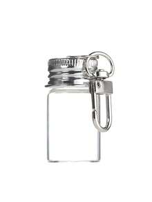 1个/2个/5个/10个装 7毫升迷你玻璃瓶，透明玻璃罐配金属钥匙扣，微型留言瓶，小型容器，适用于DIY手工、婚礼回礼、派对装饰、家居装饰、饰品、包包挂件、装饰吊坠、汽车钥匙扣、DIY配件、女士钥匙扣、手机壳挂件，生日、婚礼、节日、派对纪念品、朋友礼物、万圣节配饰、教师节、圣诞节礼物 - 彩色 - 查看 12