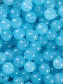 100 件 8 毫米彩色玻璃珠，仿玉材料，玻璃圆珠，适用于手工 DIY 手链、项链、珠宝配饰 - 彩色 - 查看 15