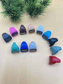 1 pieza Contador de anillo multifunción, Contador LED, Contador de dedos mini colorido, Contador electrónico preciso, Adecuado para recitación de festivales, Conteo de oraciones diarias de festivales, Aplicable para creyentes islámicos y practicantes religiosos de todas las edades - Multicolor - Ver 8