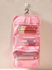 1个大容量蓝色挂式化妆包，化妆包，洗漱包，旅行必备，邮轮必备，宿舍必备，伴娘礼物，母亲节礼物，生日礼物，送给朋友和老师的礼物，家居装饰，浴室装饰，客厅装饰，卧室装饰，首饰盒，唇彩盒，指甲油盒，化妆品收纳盒，旅行洗漱包，拉链配件 - 彩色 - 查看 17