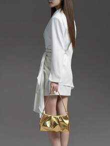 Dancing Engine Purses And Handbag Luxury Designer Shoulder Bags Pu Leather Evening Clutch Bag Purse Women's Bag - Gold - View 4