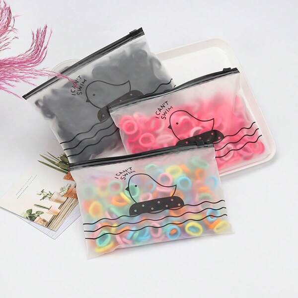 100PCS/SET Cute Hair Ties & Scrunchies – Premium, High Elasticity, Seamless, Gentle On Hair