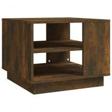 Coffee Table Smoked Oak 55x55x43 Cm Engineered Wood - Brown - View 2