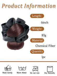 发饰假发丸子头假发女抓夹低扎大气花苞头发髻蓬松后脑勺自然假发发片套餐 - 彩色 - 查看 7