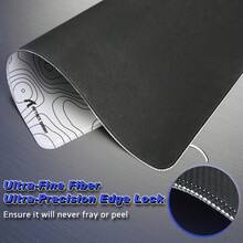 ATTACK SHARK CM02 Gaming Mouse Pad, Waterproof Coated Large Size Mouse Pad, Thick Textured Smooth Control Surface, Non-Slip Rubber Base, Micro-Woven Stitched Edge - Multicolor - View 6