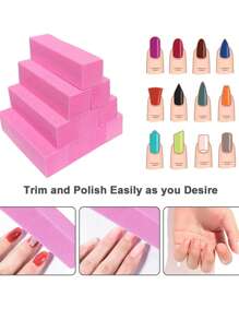 10/6/2 件指甲抛光块,适用于水晶甲和天然甲,4 面打磨抛光块,适用于凝胶甲,指甲油抛光锉刀套装,专业美甲抛光机抛光块,散装中粗砂