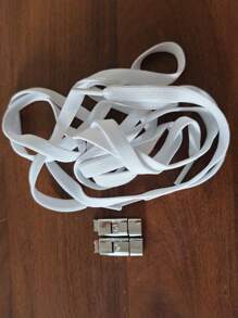 4 pièces Lacets de chaussures de sport ondulés, légers, tressés, de couleur unie, réglables. Comprend 2 lacets + 2 boucles. Lavage à la main. Lacets mous. Boucles à bouton-pression colorées. Attache plate élastique extensible de 8 mm sans lacet