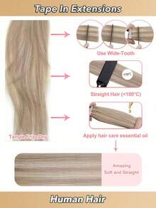 Jessie's Selection 20pcs/Pack 50g Tape In Hair Extensions Skin Weft Remy Silky Straight Seamless Invisible Tape Adhensive 150Grams 100% Human Hair Extensions For Volume Add Length Luxury Quality Affordable Cost Salon Quality(#12 Honey Brown) - S12 - 查看 10