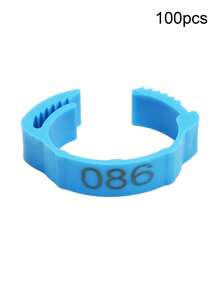 100pcs Red Blue Adjustable Chicken Foot Ring With Numbers 001-100 Reusable Identification Leg Bands Clip On Rings Tags For Poultry Chickens Ducks Gees - Multicolor - View 19