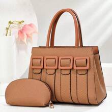 Women Top Handle Bags - 酒紅色 - 查看 4