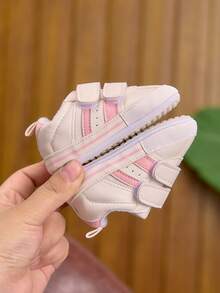 0-1岁婴儿男童/女童运动鞋，软底休闲幼儿鞋0-6-12个月，适合所有季节 - 粉色 - 查看 4