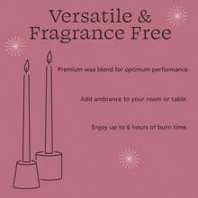 Paraffin Wax 10" Taper Cand Unscented Red - 紅色 - 查看 6