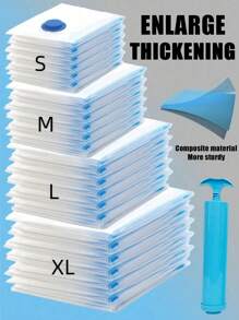 10/1 Set Transparent Vacuum Compression Bags, Airtight Seal Storage Bags, Organizers For Clothes, Blankets, Shirts, Small/Medium/Large/X-Large, Travel Accessories, Includes Air Pump, Suitable For Halloween Decorations, Halloween Costumes, Autumn Decor, Holiday Decor, Back To School Gifts