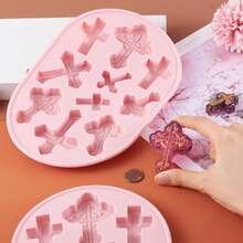 1 khay khuôn silicon hình chữ thập 10 ngăn, thích hợp làm bánh quy thủ công, kẹo, sô cô la, bánh fondant, nhựa UV, nhựa epoxy, làm đồ trang sức, trang trí Halloween. - Nhiều màu - Xem 5