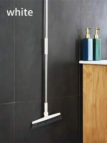 1 件可调节长柄硬毛地板刷 - V 型刷头，深度清洁瓷砖缝隙和狭窄角落，商用家用户外卫生工具，便携式设计，耐用结构，清洁用品 - 彩色 - 查看 8