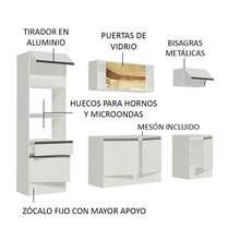 Madesa Topazio Modular Complete Integral Kitchen 240cm White Color - White - View 5