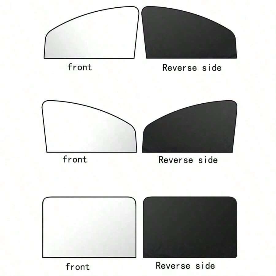 Easypie Selection 2/4 件汽车窗帘，磁性遮阳帘 - 银色反光紫外线保护，易于安装的隔热帘，适用于大多数汽车，防眩光和隐私保护 - 銀色 - 查看 1