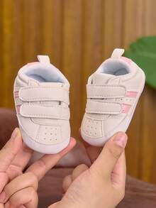 0-1岁婴儿男童/女童运动鞋，软底休闲幼儿鞋0-6-12个月，适合所有季节 - 粉色 - 查看 5