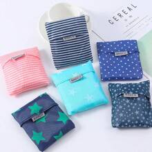1pc Multifunctional Foldable Shopping Bag, 50*38cm, Reusable Portable Shopping Bag, 2025 Best Selling New Model, Supermarket Tote Bag, Wide Strap, Non-Chafing, Waterproof Handbag, Made Of Durable Polyester, Healthy & , Practical & Stylish