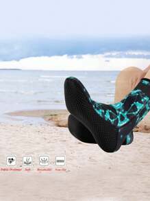 1 Pair Waterproof & Warm Diving/Beach Socks, Dual-Purpose - Multicolor - View 2