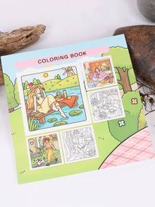 1PC Girls' Moment Coloring Book,With The Theme Of The Exquisite Life Of A Girl Living Alone,Makes Your Leisure Life Full Of Fun,For School Supplies,Back To School - Multicolor - View 8