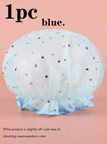 1 pièce Bonnet de douche à double couche, Bonnet anti-chute de cheveux, Bonnet de bain et de sommeil, Bonnet de séchage, Bonnet de coloration, Bandeau élastique, Imperméable, Réutilisable pour femmes, Convient pour la douche, la coiffure, le sauna, la cuisine