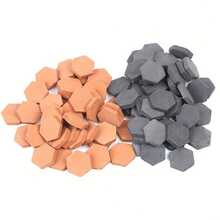 100pcs/50pcs 1/16 Scale Small Hexagonal Brick Model - Handmade And Clay Fired - Perfect Proportion For Realistic Brick Dollhouse - Christmas Gift, Birthday Gift - Multicolor - View 5