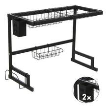 Dish Drainer Dishes Organizer Hanging Sink 65cm - 黑色 - 查看 3