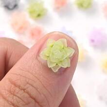 50 piezas/100 piezas/set de cuentas de resina de camelia brillante DIY Artesanías de colores caramelo con cuentas planas de flores para decoración de fundas para teléfonos Jewelry Cuentas con parches de flor de Camelia de dos colores de loto