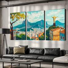 Decorative Frame Rio De Janeiro MDF Mosaic Living Room Bedroom Office HD Printing - Nhiều màu - Xem 2