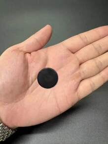 1/3/5pcs, Shungite Graphite Handmade Small Round Tablet Laptop Mobile Phone Sticker, Christmas Valentine'S Day Thanksgiving Father'S Day Mother'S Day Back To School Season Graduation Season New Year Gift Home Good, Nude Stone - Black - View 10