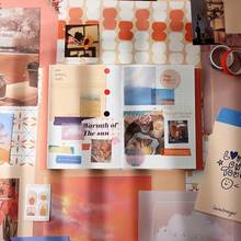 复古美学剪贴簿用品套装，日落/粉色可爱子弹垃圾日记本套装，包含剪贴簿用品、文具、A6 网格笔记本、装饰性纸张、和纸胶带、PET 贴纸和便笺簿，适合家人和朋友的手工日记用品 - 彩色 - 查看 2