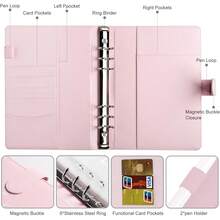 Money Saver Budget Binder Book With Pouches, Envelope Challenge Binder With Numbers, A5 Money Budget Envelopes Cash Saving $5,050 Pink2025 - Yellow - View 10