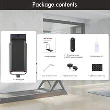 BLACK LORD Treadmill Walking Pad Gym Fitness Foldable - Black - View 9