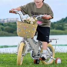 1 pieza Cesta de bicicleta, cesta de bicicletas para niños y niñas, gran capacidad de almacenamiento, canasta de ciclismo con cuerda de Susa, accesorios de decoración de motocicleta lindos, adecuados para bicicletas, bicicletas de equilibrio y patinetas. - Multicolor - Ver 10