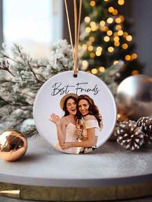 Personalisierter Foto-Weihnachtsbaumschmuck für beste Freunde, Freundschafts-Weihnachtsbaumschmuck, Weihnachtsschmuck für die beste Freundin, Weihnachtsandenken, personalisierter Foto-Weihnachtsbaumschmuck für Freunde, Geschenk für Freunde, Geschenk für sie, Weihnachtsbaumschmuck für die beste Freundin, personalisierter Haustier-Weihnachtsbaumschmuck als Geburtstagsgeschenk, personalisierter Hunde-Weihnachtsbaumschmuck, Geschenke für Tierliebhaber, Erinnerungsgeschenk für Haustiere, Weihnachtsbaumschmuck, Weihnachtsgeschenk, Elegant Living, Artful Living