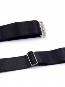 1 Pair Men's Shirt Stays Black, Adjustable Elastic Shirt Garters Shirt Holders Strap Belt With Upgrade Non-Slip Locking Clamps, Keep Shirt Tucked In