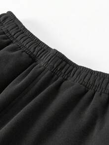 mini bala Pantalón jogger de algodón suave y elástico unisex para niños, otoño 2025 - negro - Ver 6