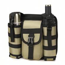 新款旅行户外休闲单肩斜挎包，带水瓶和雨伞架，适合中老年人