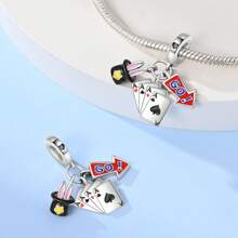 New Silver-Plated Cartoon Magic Character Charm Pendant, Suitable For Original DIY Bracelet, Women's Birthday Engagement Fashion Jewelry Gift - Silver - View 6