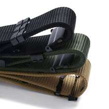 Military Tactical Pistol Belt Quick Release Buckle Army Combat Webbing Waistband - Army Green - View 7