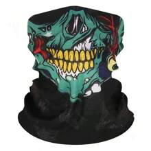 1pc Multifunctional Headband, Unisex Autumn/Winter Outdoor Riding Scarf, Versatile Dust-Proof Ghost/Skull Face Mask - Multicolor - View 8
