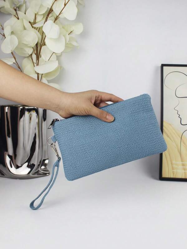 Wallet de mujer con patrón, bolso de embrague casual para mujer, bolsa de teléfono retro de moda, cartera, monedero, mochila de noche