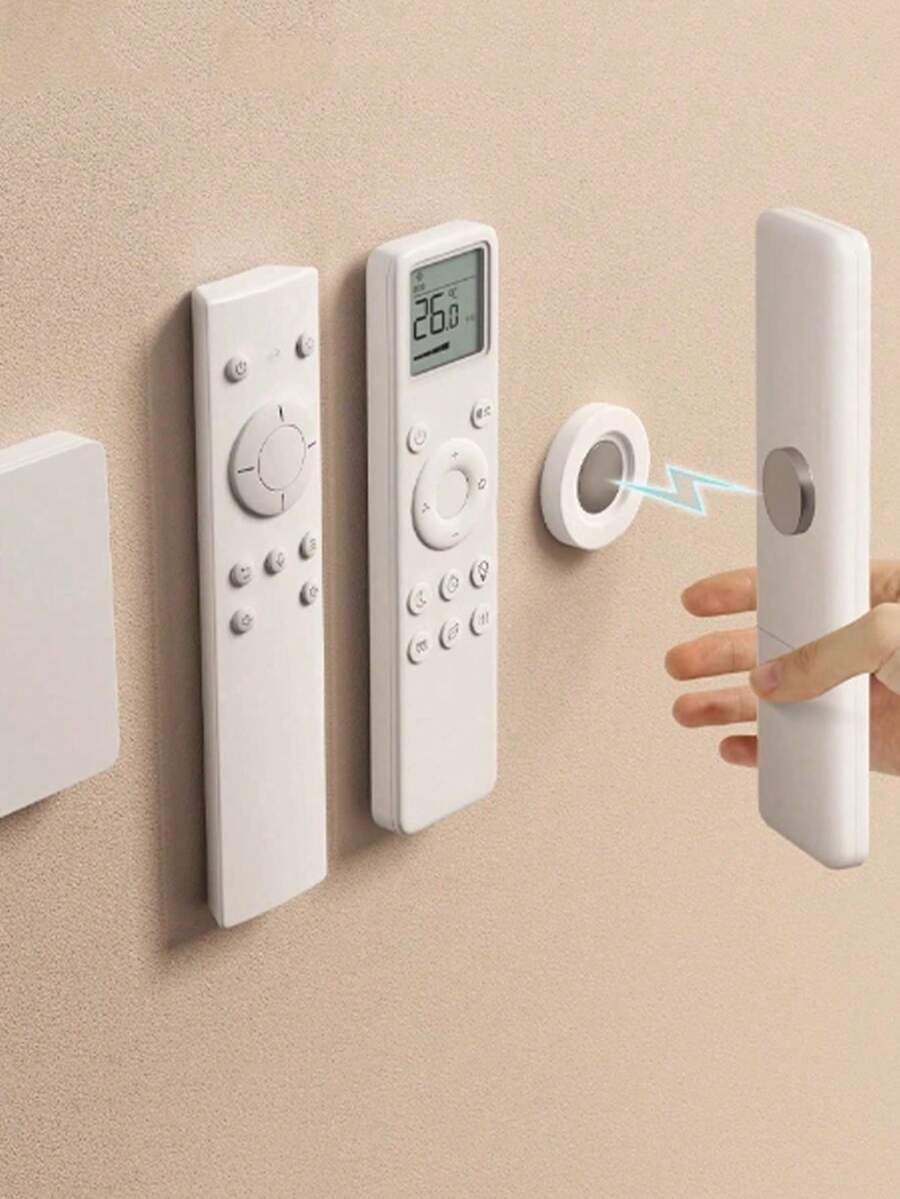 1/2/4/6pcs Magnetic Remote Control Holder,Remote Control Magnetic Hook Non, Self-Adhesive Wall Mount Organizer For Flat Surfaces - Compatible With TV, AC, And Other Controls,For Home Office School Supply Storage