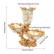 Fruit Bowl, Resin Fruit Bowl Plate, Decorative Fruit Bowls - Gold - View 2